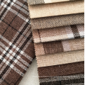 plaid faux linen fabric for sofas bag fabric yarn dyed upholstery polyester also for check cushion cover